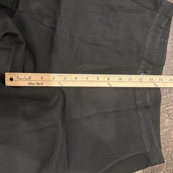 Eileen Fisher Women's Linen Blend Wide Leg Cropped Pants Black Size M - Picture 4 of 7